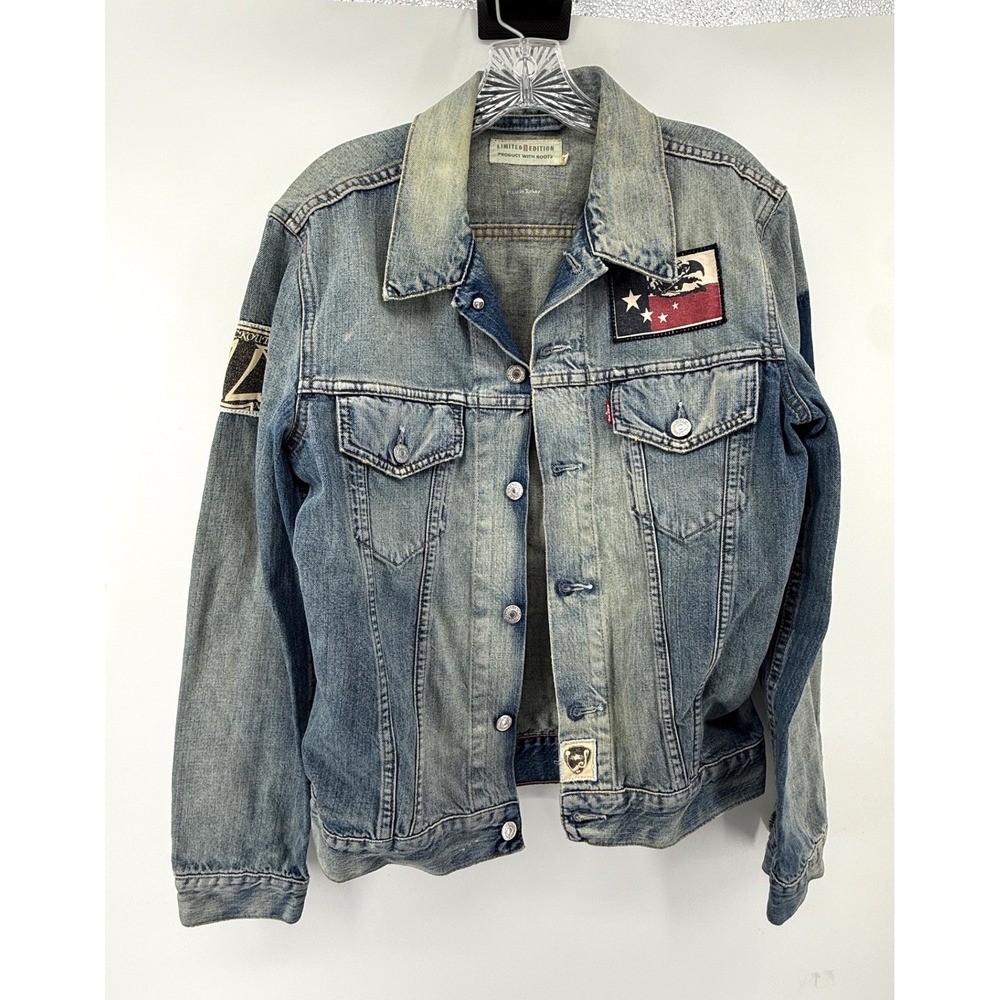 Levi's Limited Edition Product With Roots Denim Trucker Jacket Patch Light Wash